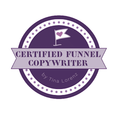 Tina Lorenz Certified Funnel Copywriter Seal 